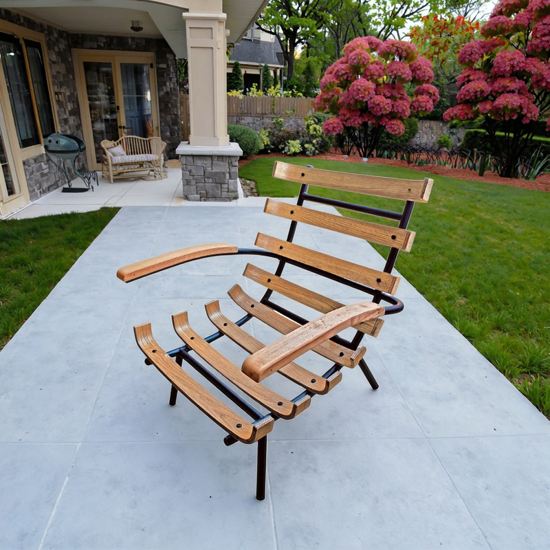 Modern Wood Lounge Chair Frame Strong