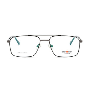 Lunettes carrées en métal gris Jack, monture pleine, unisexe, 5079, lunettes optiques professionnelles - Product Image 3
