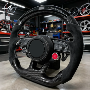 Volante de Cuero y Fibra de Carbono al por Mayor para Audi R8 Q5 Q5 2019 Rs6 C7 A5 A5 <span class=keywords><strong>2013</strong></span> A3 8y 8v <span class=keywords><strong>A6</strong></span> 2017 Tt 8n 2016 2015 S5 - Product Image 3