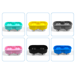 Tái sử dụng Silicone <span class=keywords><strong>Ice</strong></span> Ball khuôn cho Whisky & Cocktail 2-khoang, cấp thực phẩm, Bán Buôn - Product Image 4