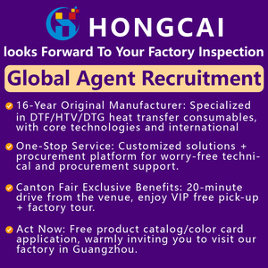 Hongcai Flexible HTV-Wärmetransfermaterialien 3D PU-Flock-Puff-Vinyltransfers Schaum-Heißpressvinylrollen Produkt-Transferpapierfolie - Product Image 2