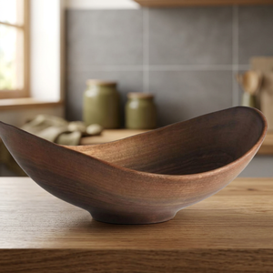BS INTERNATIONAL Bols à salade vintage en bois d'acacia poli, écologiques, pour la maison et les réceptions - Product Image 1