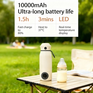 เครื่องอุ่นขวดนมพกพา Electricomini สแตนเลส ซิลิโคน ไร้สาย ชาร์จ USB ได้ ความจุ 500 มล. รักษาอุณหภูมิคงที่สำหรับเด็ก - Product Image 1