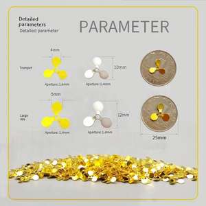 Lentejuelas de Hélice de 3 Palas, Doradas y Plateadas, Material de Atado para Pesca con Mosca - Product Image 2