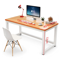 Bureau de travail moderne pour la maison, table de bureau, vente chaude, assemblage facile, petite taille, matériau en panneaux de bois, poste de travail informatique