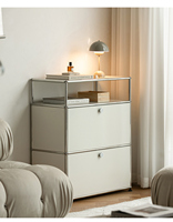 Meuble de rangement latéral personnalisé pour la maison, design moderne et simple, durable, en acier inoxydable, pour salon