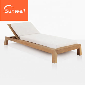 Conjuntos de Muebles de Balcón para Exteriores, Tumbonas de Madera de Teca Impermeables, Sillas de Descanso <span class=keywords><strong>con</strong></span> Cojines Impermeables de la Mejor Calidad - Product Image 3