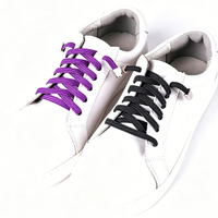 Lacets plats élastiques sans nœud avec boucle métallique à vis, lacets extensibles pour baskets et chaussures décontractées