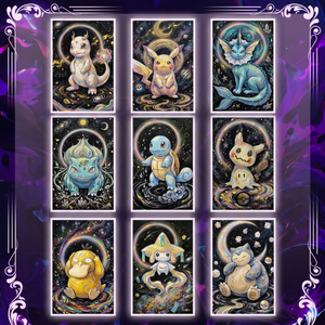Planche décorative Anime Pokémon personnalisée avec personnages <span class=keywords><strong>Manga</strong></span> japonais, bord doré, Shikishi pour fans, décoration murale de chambre, cadeau - Product Image 2
