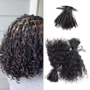 Cheveux humains pré-divisés en vrac tressage cheveux pour Boho tresses bouclés Boho Locs Boho Crochet tresses Extensions <span class=keywords><strong>de</strong></span> cheveux humains - Product Image 1