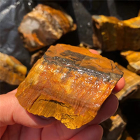 Piedra de Ojo de Tigre Amarillo Natural en Bruto al por Mayor, Cristal Curativo para Reiki