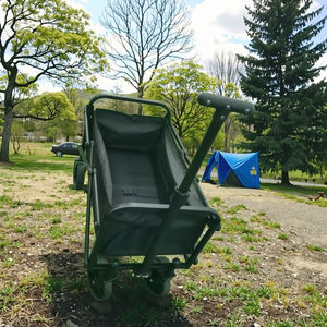 Troli lipat portabel baja tahan karat, untuk <span class=keywords><strong>festival</strong></span> OEM keranjang berkemah portabel dapat dilipat pantai luar ruangan - Product Image 3