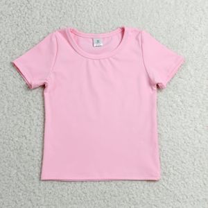 เสื้อยืดโยคะสีชมพูสดใส รุ่น GT1633 RTS สำหรับเด็กผู้หญิง น่ารัก สไตล์บูติก ลายพิมพ์เรียบง่าย เสื้อผ้าเด็กวัยหัดเดิน เสื้อผ้าเด็กผู้หญิง เสื้อกีฬา - Product Image 4