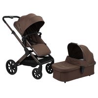 Poussette de luxe 2-en-1 en aluminium pour nouveau-né et enfant de 0 à 4 ans, avec nacelle intégrée