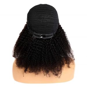100% cheveux humains brésiliens V partie perruque de cheveux humains sans laisser de côté Afor crépus bouclés perruques pour les femmes - Product Image 5