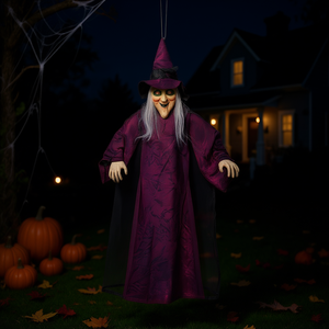Decorazione di Halloween a Forma di Strega Sospesa, 71 Pollici, Dimensioni Reali, in Plastica, per Esposizione Interna ed Esterna - Product Image 2