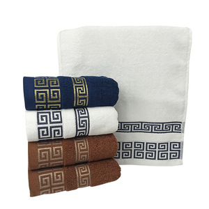 Juego de Toallas de Baño de Algodón con Patrón Geométrico, Rectangulares, Jacquard, para Uso Doméstico, para Adultos - Product Image 5