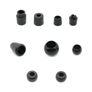 <b>Black</b> Plastic Drawcord Ends For Garment Accessories 6mm 8mm 13mm 14mm 16mm 18mm 20mm Round Shape - Product Image 3