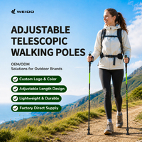 Bâtons de trekking en aluminium 7075 légers, modernes et réglables pour la marche nordique, la randonnée, le camping, les activités de plein air, hommes et femmes, OEM ODM