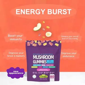 Marque privée personnalisée Complément alimentaire extrait de champignon crinière de lion Gummies crinière de lion Gummies crinière de lion - Product Image 5
