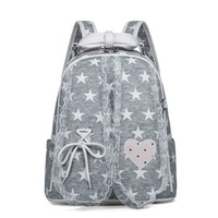 Sac à dos étoile à oreilles de lapin pour femme 2026 – Sac de voyage et scolaire grande capacité, doublure polyester, rembourrage aéré