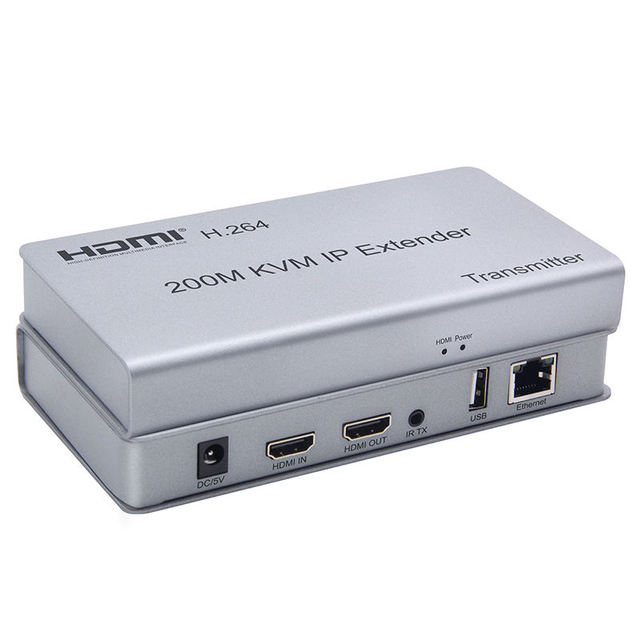 Manufacture USB HDMI H.264 200M KVM IP Extender Over RJ45 Lan Ethernet Network Cat5e Cat6 Cable