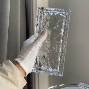 Hohlglas steine Kunden spezifische Großhandel Individuation Klarglas steine für hochwertige dekorative Bausteine Ideal - Product Image 1