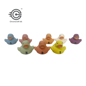 8PCS PVC Jouets de canard numériques non poreux pour jouer au sable Salle de bain et intérieur Utilisation unisexe - Product Image 1