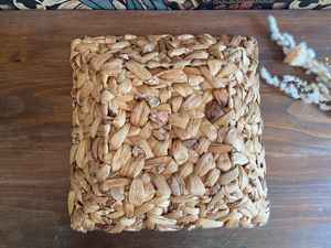 Handmade Square Seagrass Storage <b>Basket</b> Vintage Woven Wall Decor Tray Natural Fiber <b>Display</b> <b>Basket</b> for Boho Home Organization - Product Image 2