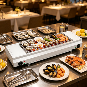 Barbecue électrique sans fumée d'intérieur, équipement de cuisson commercial en acier inoxydable pour hôtel, magasin alimentaire, boulangerie, restauration - Product Image 5