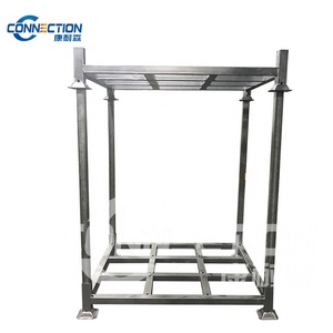 Marco de apilamiento galvanizado en caliente, soporte de cuatro postes, estante de paleta de apilamiento duradero - Product Image 2