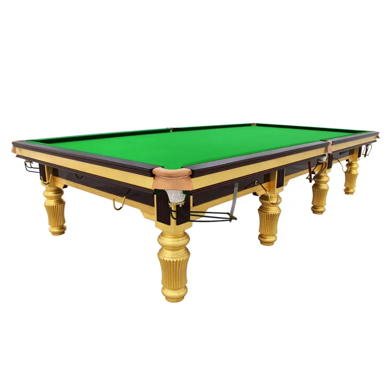 De acero profesional cojín snooker piscina mesa de madera maciza 12ft mesa de billar