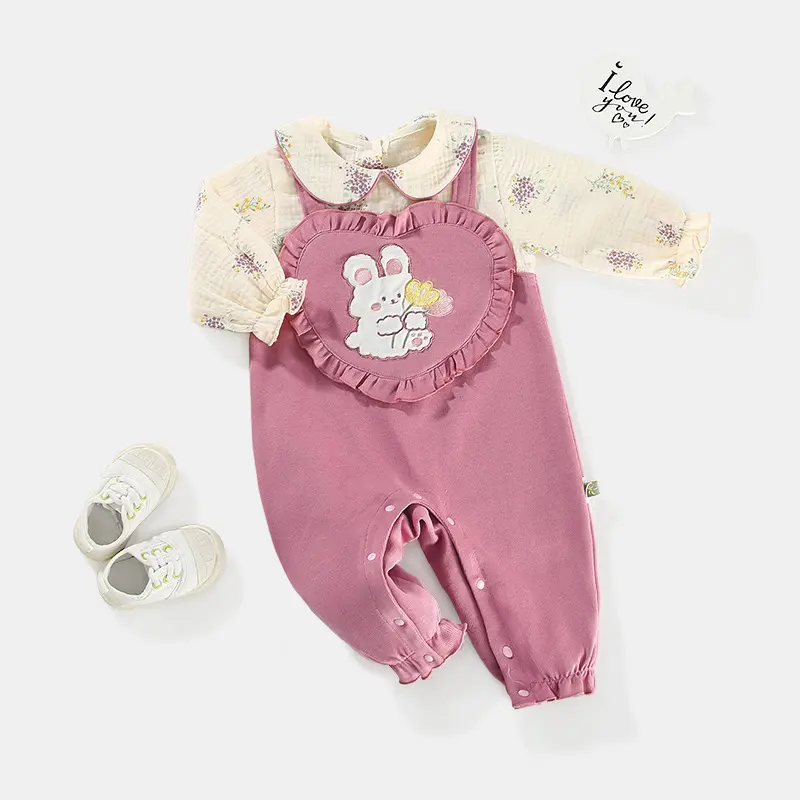 Comfort infant baby apparel European Style dress Khaki apparel costume