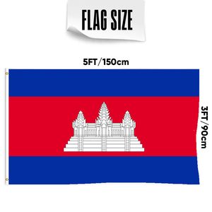 Bán buôn 3X5FT Cambodia Faso cờ 68d/100D Polyester tùy chỉnh tất cả các quốc gia Vận chuyển nhanh chóng Nhà cung cấp đáng tin cậy Giao hàng nhanh - Product Image 3