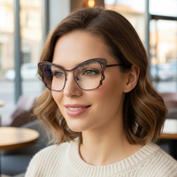 Monturas de Gafas Ópticas Metálicas para Mujer, Monturas de Gafas Nuevas, Gafas para Mujer, Gafas con Protección Anti Luz Azul