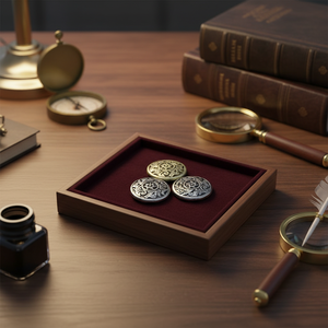 Conchos Redondos de Aleación de Zinc con Diseño Retro Personalizado al por Mayor, con Logotipo Turquesa - Product Image 5