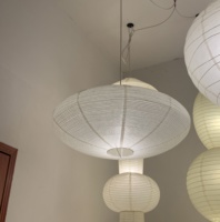 Offre Spéciale japonais fait à la main en papier de riz suspension 60cm Wabi Sabi hôtel salon décoré lanterne papier lampe