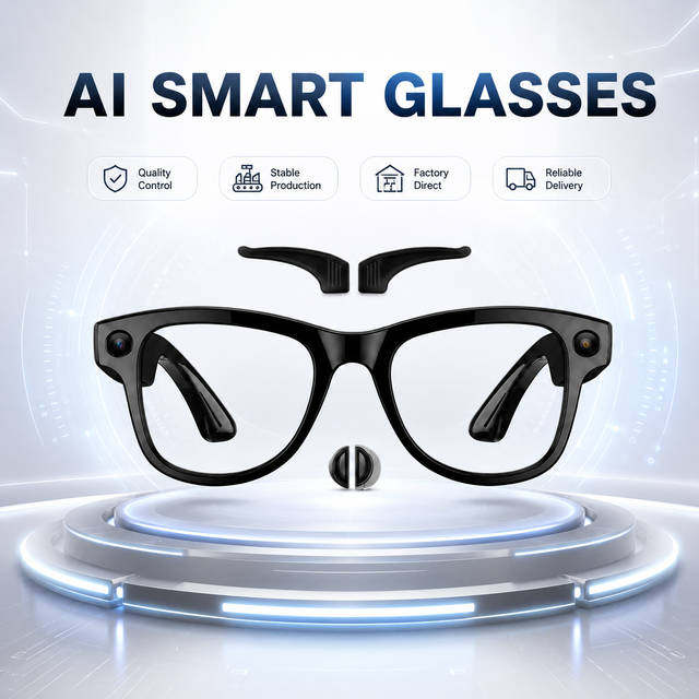 AI Assistant Smart Glasses Dual Camera 4K Video IP66 Waterproof for Voice Control Activity Monitoring Real-time Smart