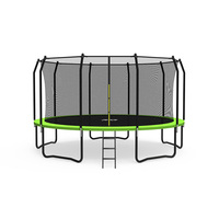 Trampolín Zoshine de 8/10/12/15/16 pies para niños, duradero, de PVC y acero, con red de protección, ecológico, resistente a la intemperie, seguro para niños