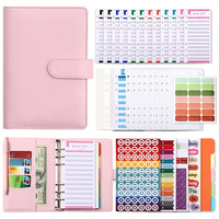 Cahier de calcul à feuilles mobiles Macaron A6 avec enveloppes à fermeture éclair, feuilles de Budget et étiquettes