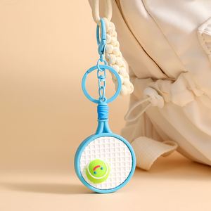 Wholesale Creative Tennis Racket Keychain, Novelty Sports Gift Bag Hanger for Backpack, Mini Tennis <b>Accessory</b> - Product Image 6