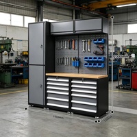 Gabinete de Herramientas Modular de Acero Resistente, Adecuado para Soluciones de Almacenamiento, Muebles de Banco de Trabajo Metálico para Taller Automotriz Profesional