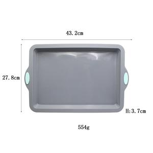 Grand plat <span class=keywords><strong>de</strong></span> cuisson rectangulaire bicolore ustensiles <span class=keywords><strong>de</strong></span> cuisson avec cadre dur gâteau pain collations biscuit cuisson en silicone usage alimentaire commercial - Product Image 2