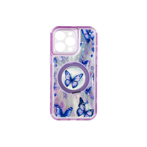 <span class=keywords><strong>Coque</strong></span> de téléphone multicolore 3-en-1 en TPU + PC découpée au laser avec motif imprimé et support rotatif à 360 degrés – Grande Vente - Product Image 5
