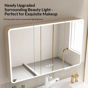 Lámpara de Sensor Bluetooth de Estilo Moderno Crema para Baño, de Aluminio con Diseño de Panal, Montada en la Pared, para Lavabo y Tocador - Product Image 4