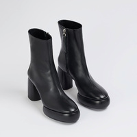 OEM/ODM Chaussures pour femmes Designer Fashion Ladies Slip-on Zipper Chunky Heel Bottines Chaussures Plateforme personnalisée Bottines pour femmes