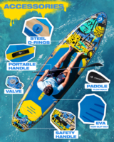 Planche de paddle gonflable nouvelle série Daska en matériau Drop Stitch, capacité 450 lb, pour jeux aquatiques et surf – Approvisionnement direct usine