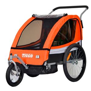 <span class=keywords><strong>Remorque</strong></span> à vélo pour bébé à <span class=keywords><strong>double</strong></span> essieu pliable, capacité de charge de 60 kg, enfants - Product Image 1