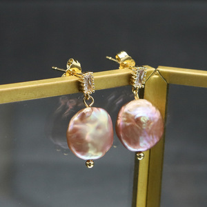 Bohemian Pearl Earrings <strong>Shell</strong> Charm <strong>Drop</strong> Baroque Pearl Beach Party Fashion Jewelry for Women Pearl Earrings - Product Image 2