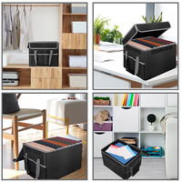 YIHUAXING Sac de rangement de documents en cuir de grande capacité étanche A4 classeur organisateur pochette de voyage avec des fonctionnalités pratiques